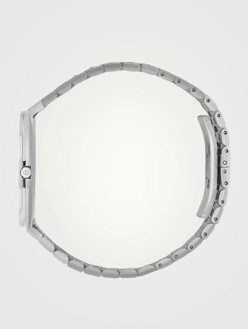 25H Stainless Steel Bracelet Watch With Diamonds