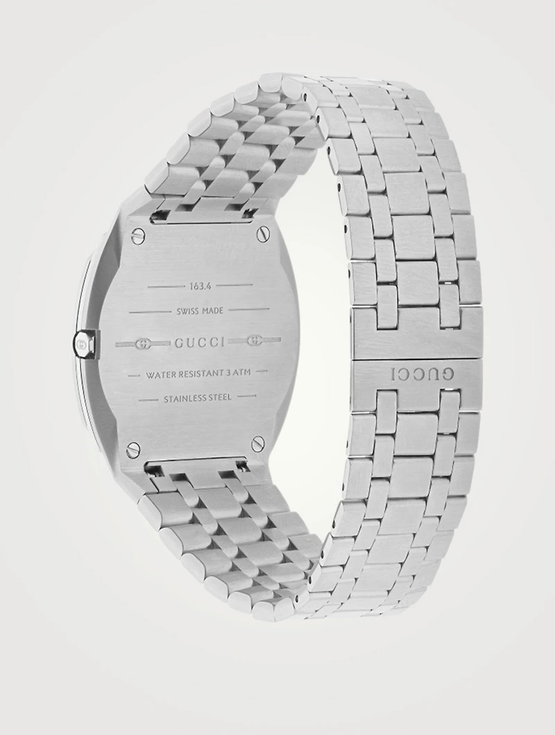 25H Stainless Steel Bracelet Watch With Diamonds