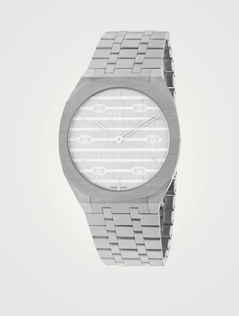 25H Stainless Steel Five-Links Bracelet Watch