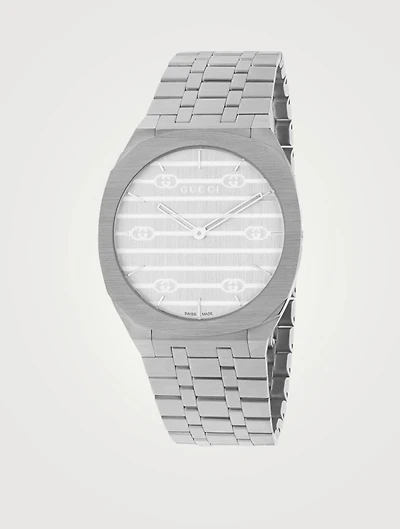 25H Stainless Steel Five-Links Bracelet Watch