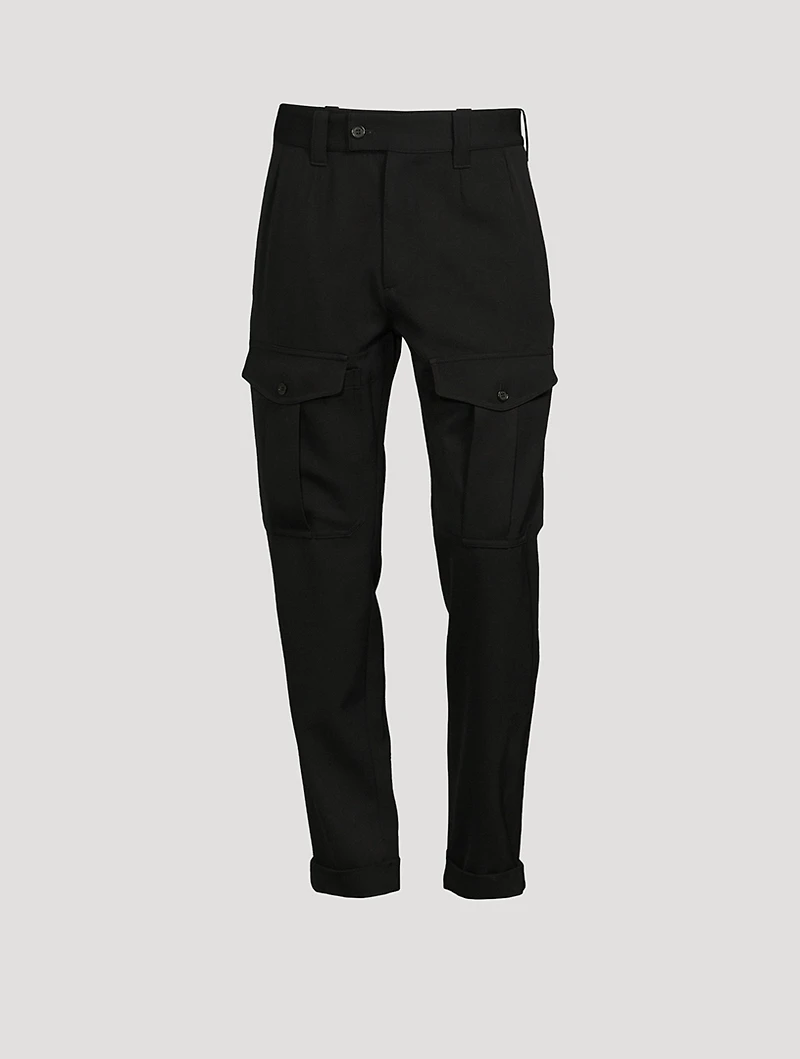 Wool Twill Cargo Pants