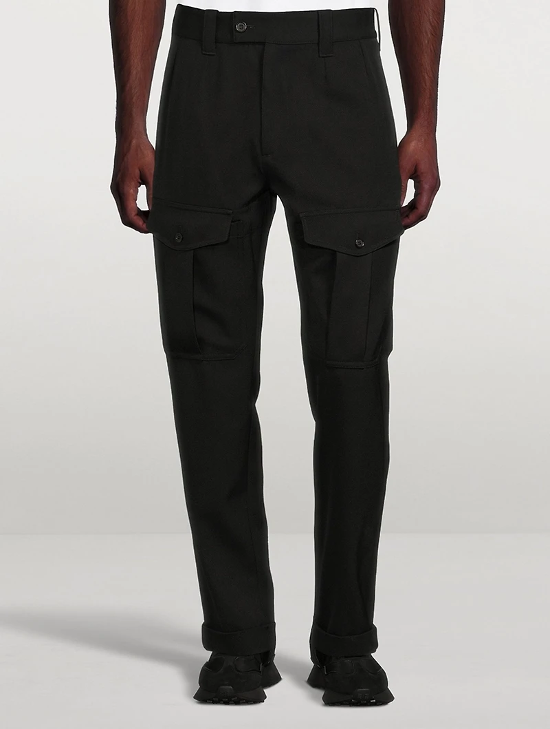 Wool Twill Cargo Pants