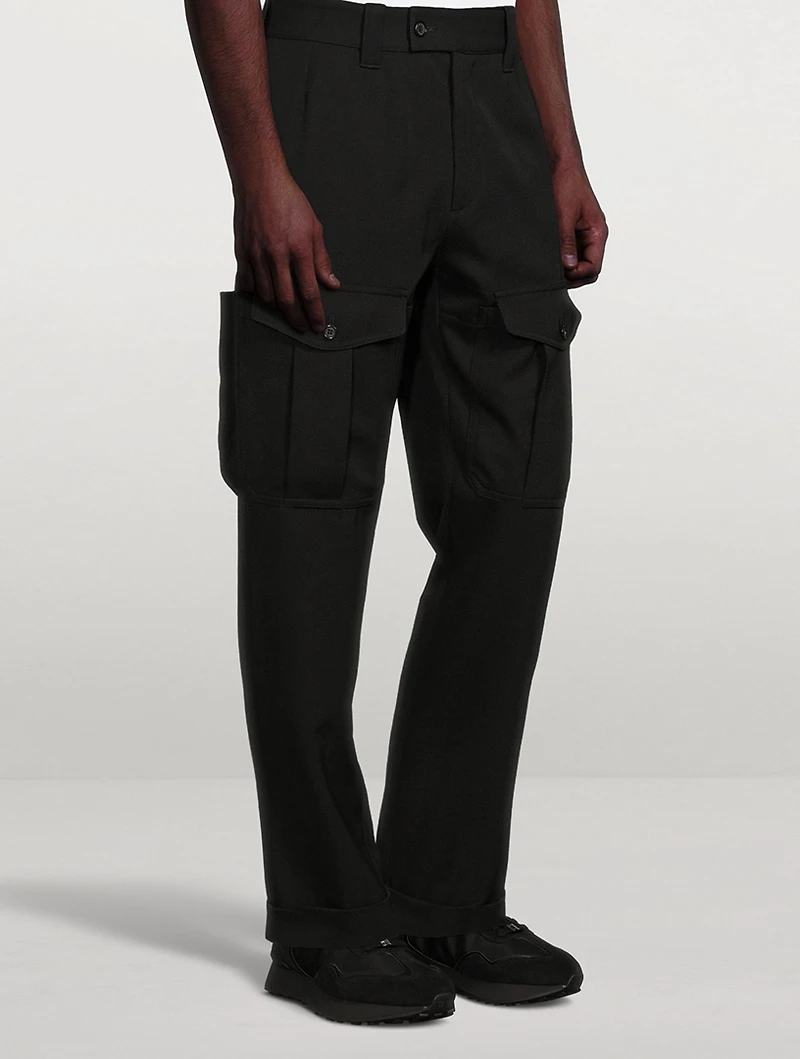 Wool Twill Cargo Pants
