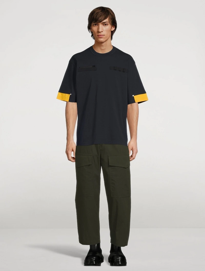 Cotton T-Shirt With Zipper