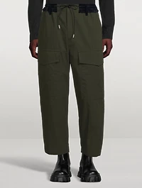 Cotton Drawstring Cargo Pants
