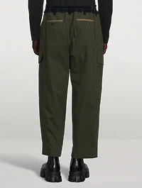 Cotton Drawstring Cargo Pants