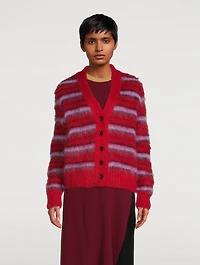 Stripe Jacquard Cardigan