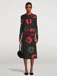 Midi Skirt Sunflower Print