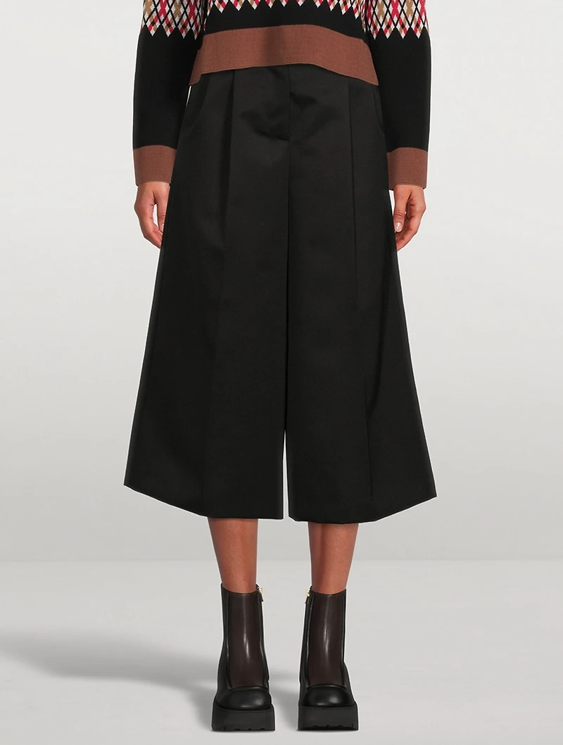 Virgin Wool Palazzo Trousers