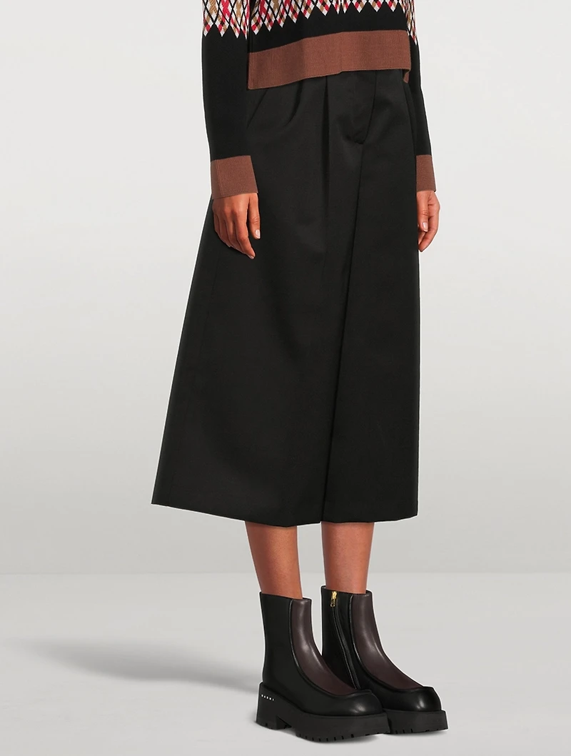 Virgin Wool Palazzo Trousers