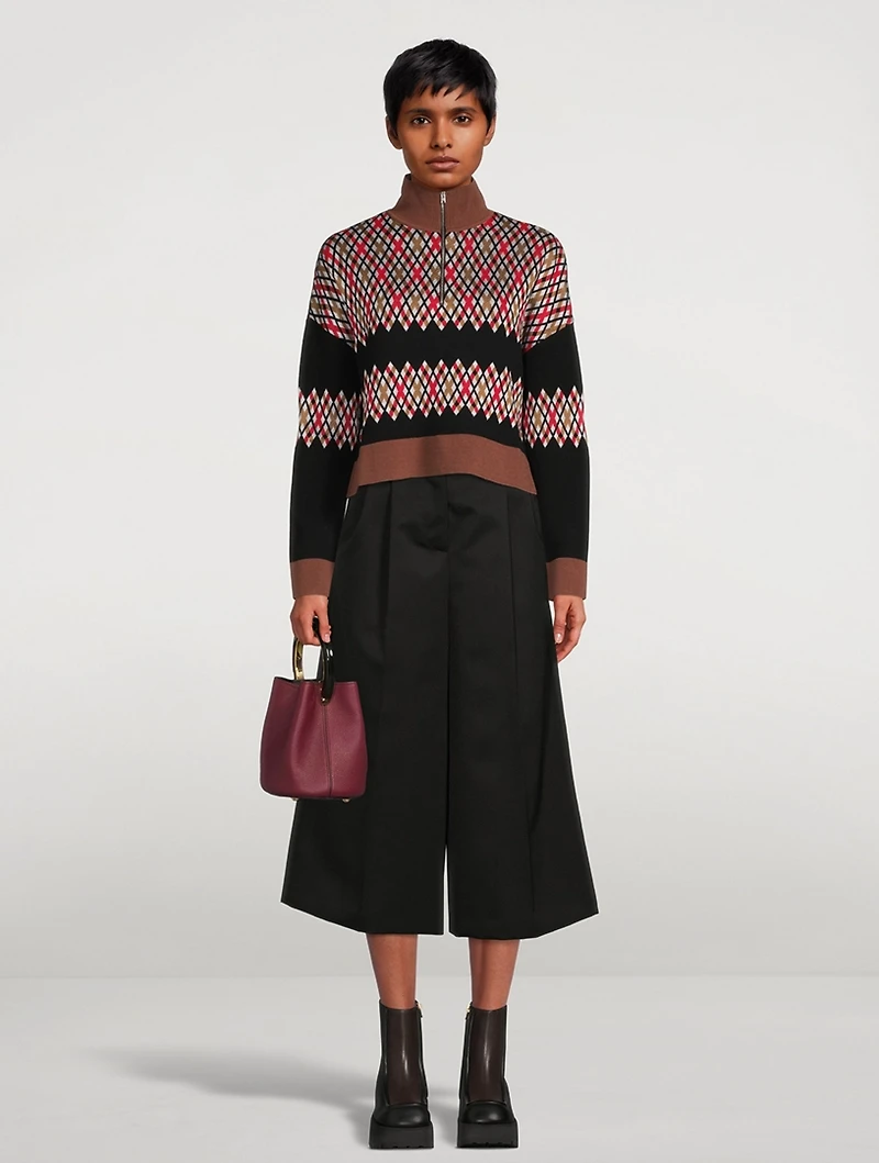 Virgin Wool Palazzo Trousers