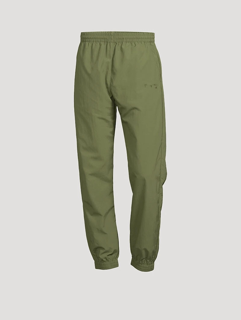 Nylon Pants With Embroidery