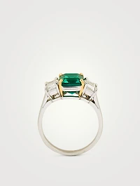 Colombian Emerald Ring With Diamonds