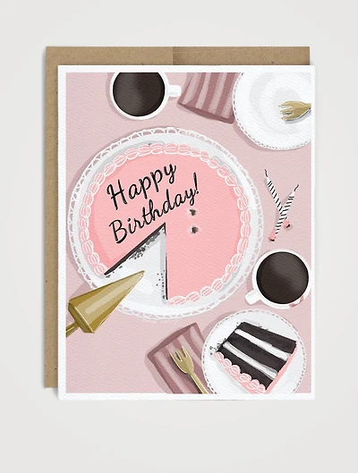 Birthday Cake Flat Lay Card