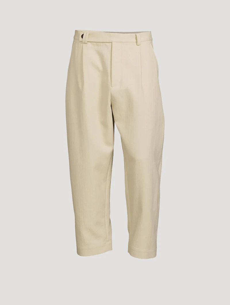 Voli Cotton-Blend Pleated Pants