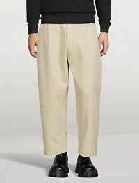 Voli Cotton-Blend Pleated Pants