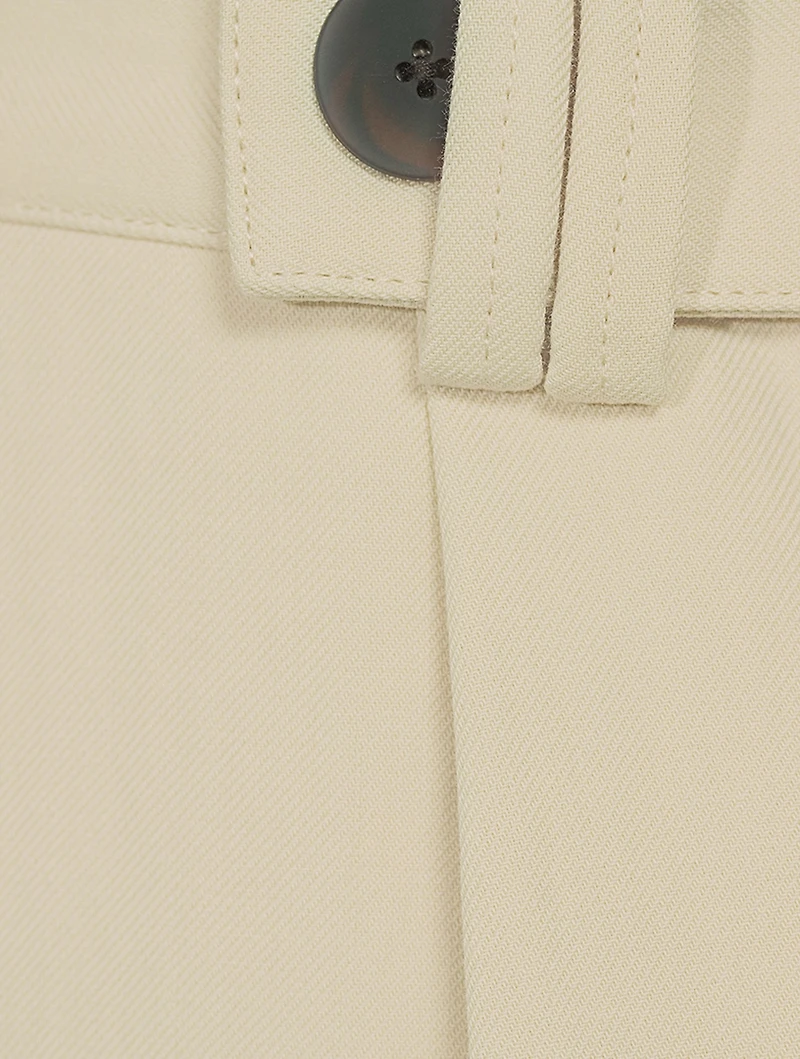 Voli Cotton-Blend Pleated Pants