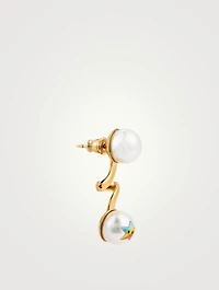 24K Goldplated Kawaii Rainbow Pearl Earring