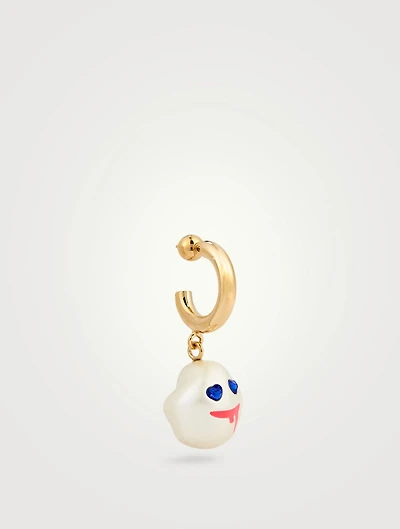 24K Goldplated Drooling Earring With Crystal
