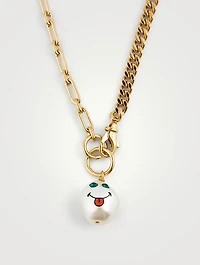 24K Goldplated Cotton Candy Necklace With Crystal