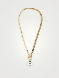 24K Goldplated Cotton Candy Necklace With Crystal