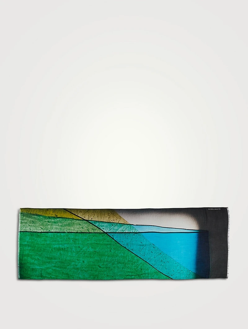 Cashmere And Silk Printed Scarf