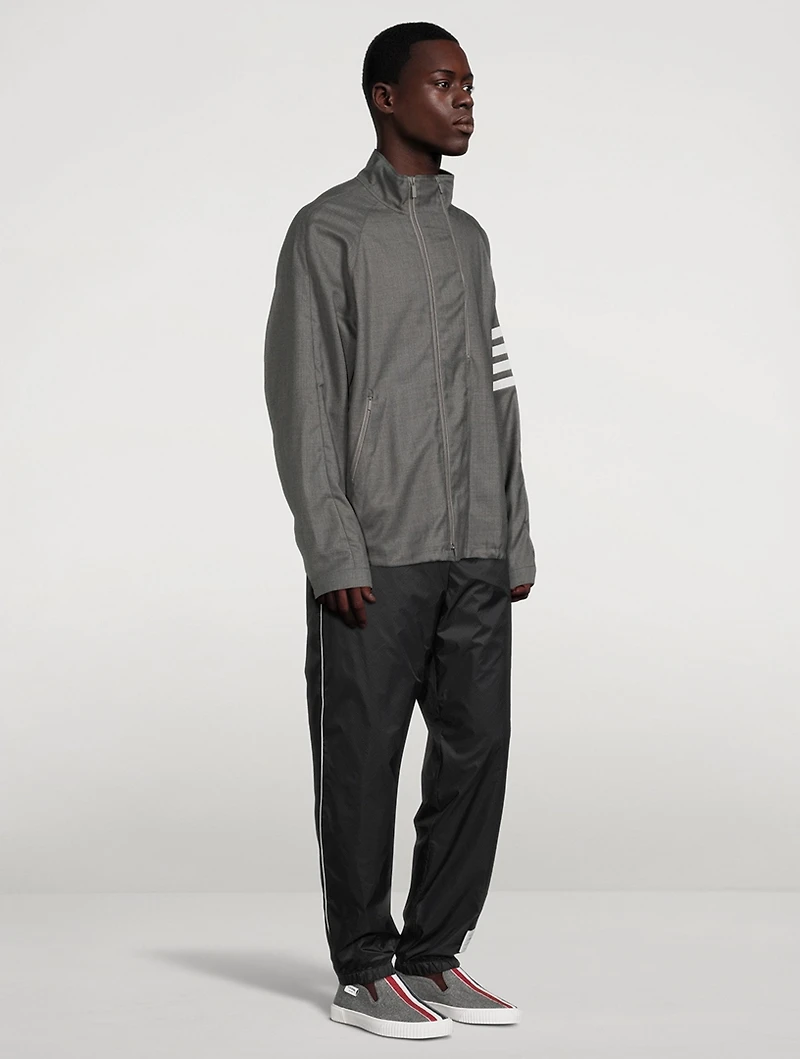 Super 120’s Twill Double-Zip Raglan Jacket