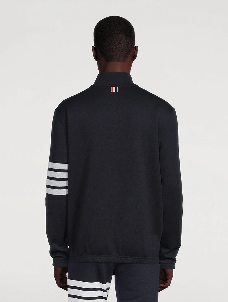 Double Face Cotton Half-Zip Sweater