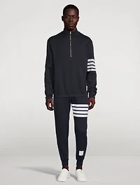 Double Face Cotton Half-Zip Sweater