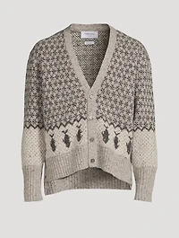 Mohair Bear Fair Isle Jacquard Cardigan