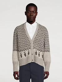 Mohair Bear Fair Isle Jacquard Cardigan