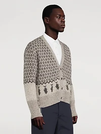 Mohair Bear Fair Isle Jacquard Cardigan