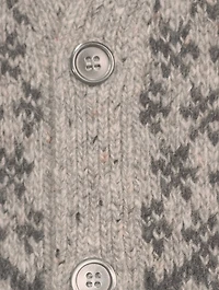 Mohair Bear Fair Isle Jacquard Cardigan