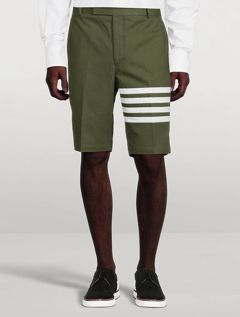 Washed Cotton Canvas Chino Shorts