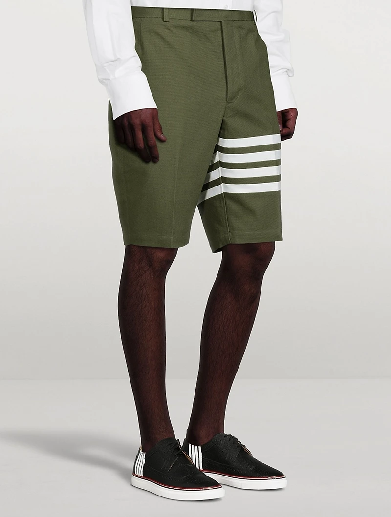 Washed Cotton Canvas Chino Shorts