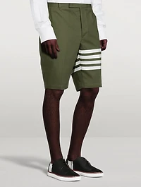 Washed Cotton Canvas Chino Shorts