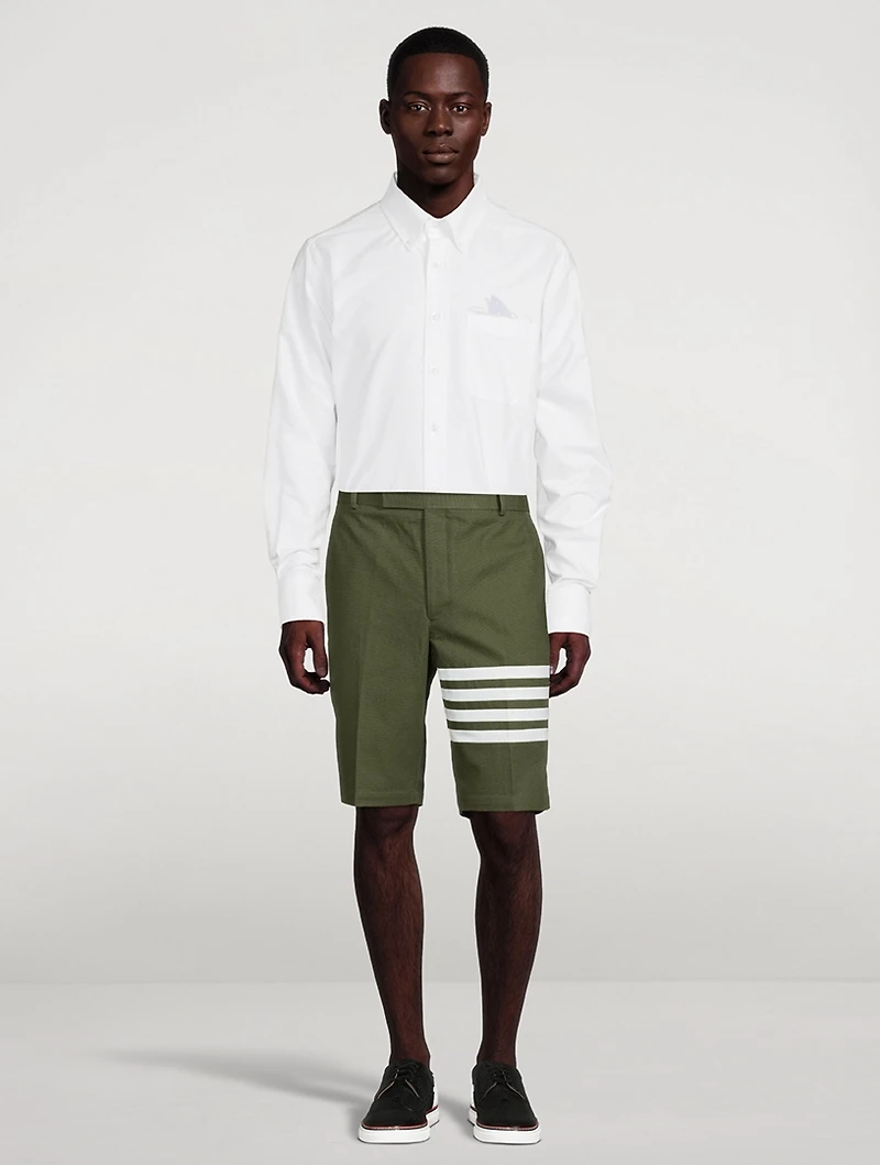 Washed Cotton Canvas Chino Shorts