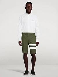 Washed Cotton Canvas Chino Shorts