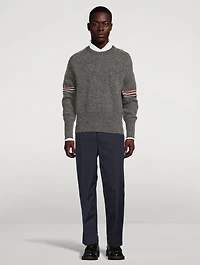 Wool And Mohair Crewneck Sweater