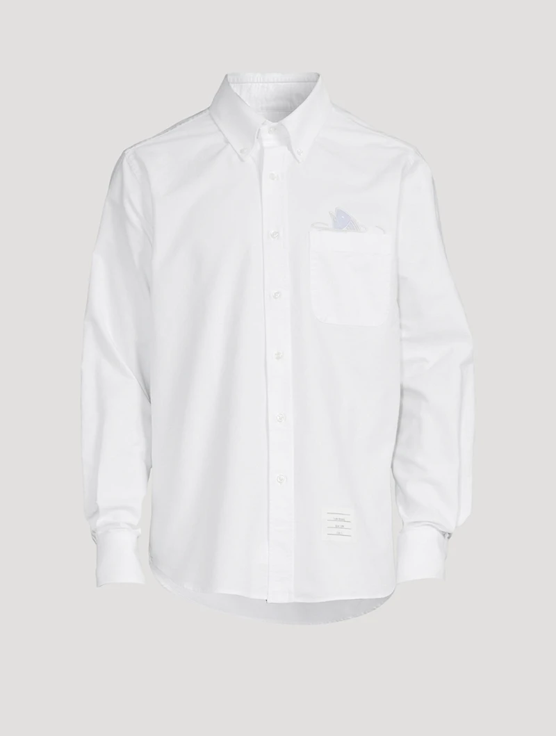Cotton Shirt With Fish Detail