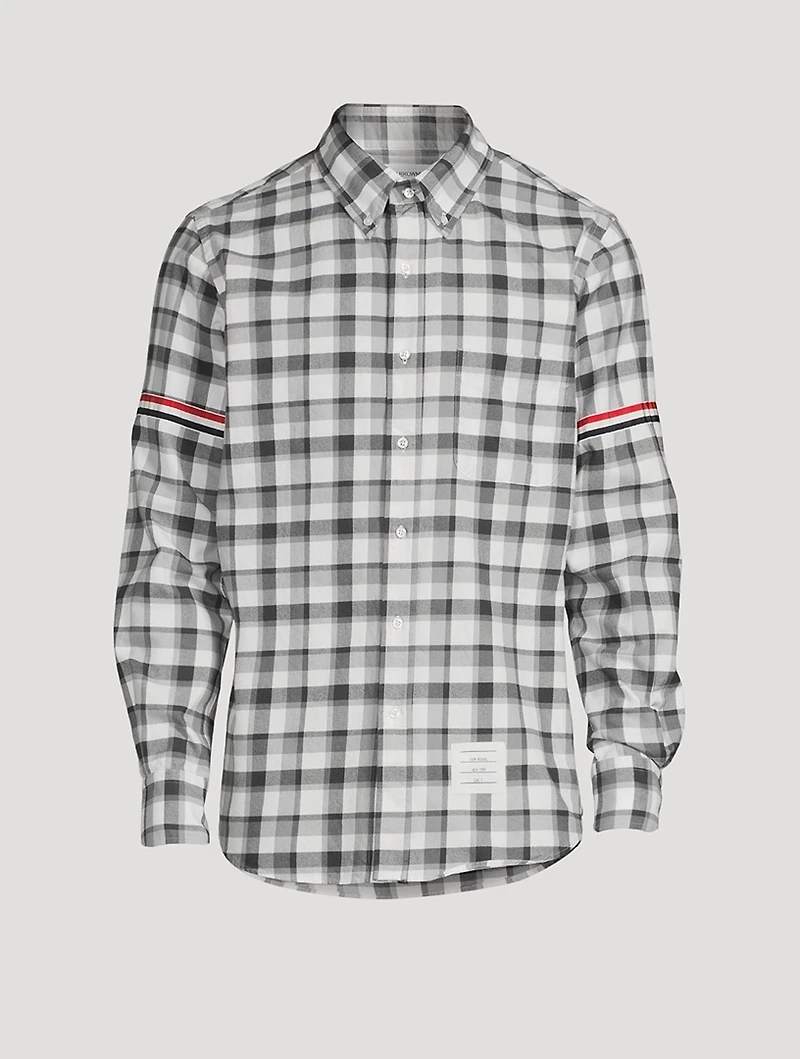 Flannel Shirt With Armbands