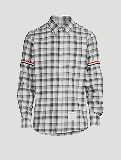 Flannel Shirt With Armbands