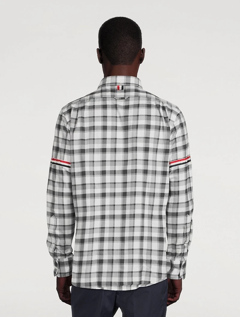Flannel Shirt With Armbands