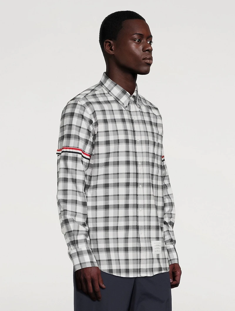 Flannel Shirt With Armbands
