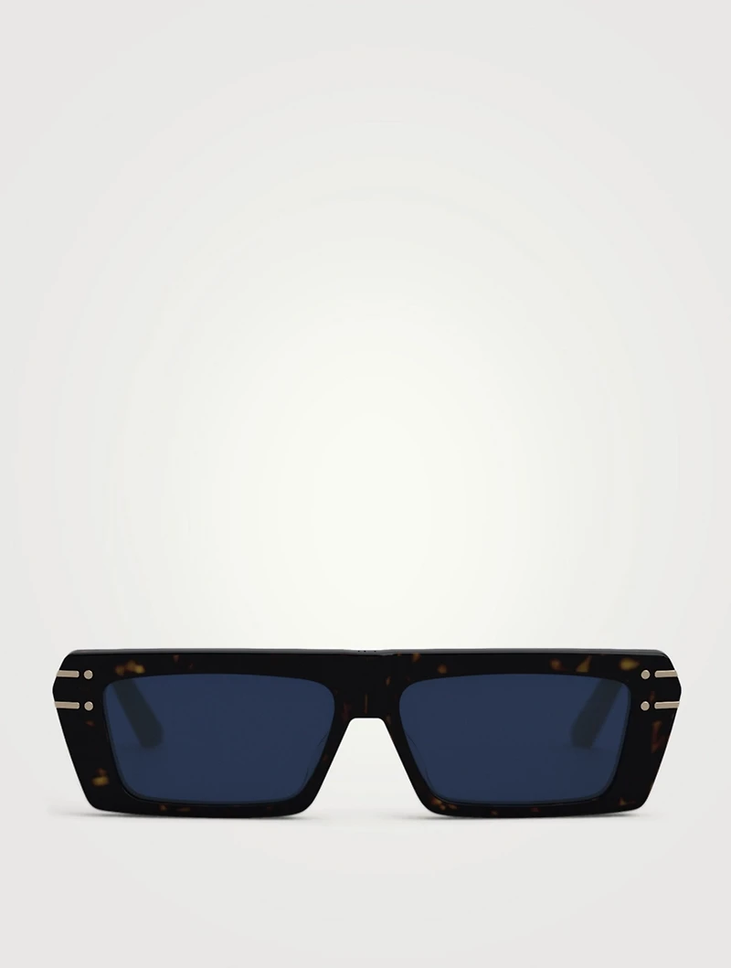 DiorSignature Flat-Top Rectangular Sunglasses