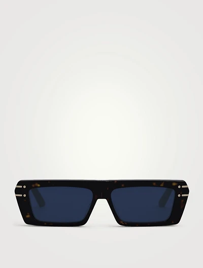 DiorSignature Flat-Top Rectangular Sunglasses