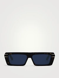DiorSignature Flat-Top Rectangular Sunglasses