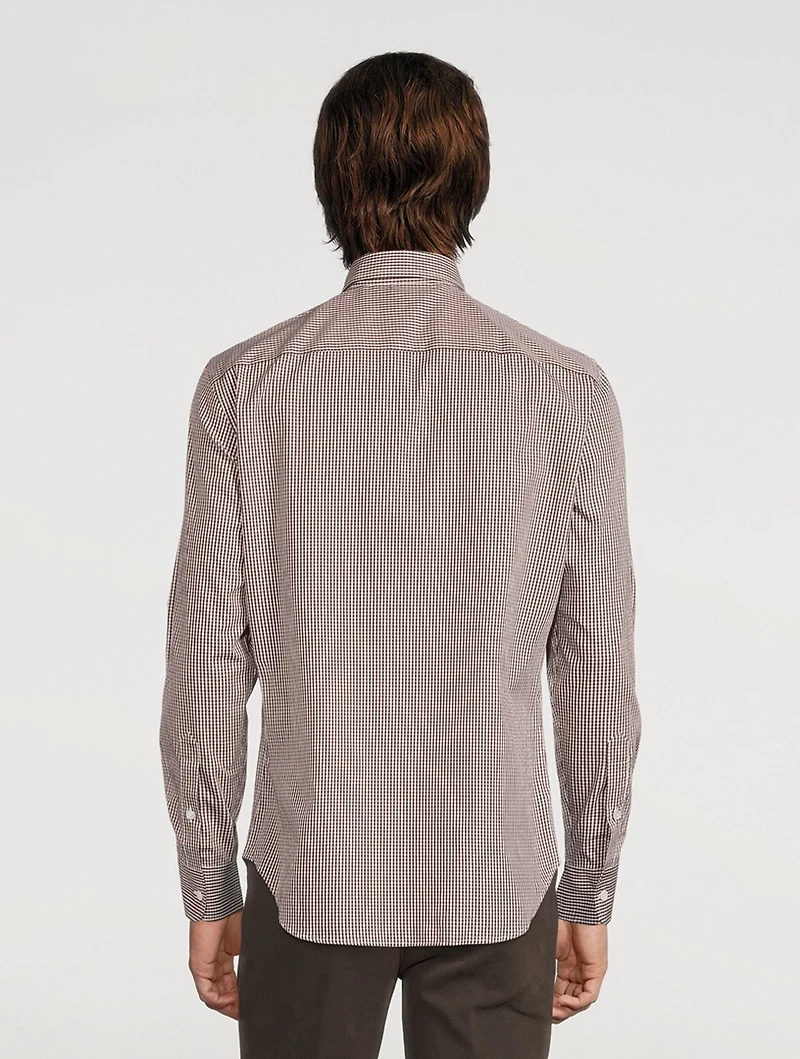 Cotton Shirt Grid Print