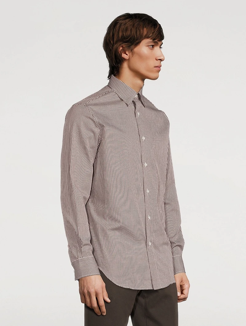Cotton Shirt Grid Print