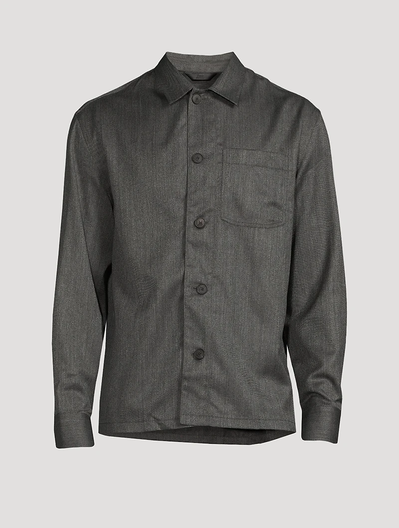 Virgin Wool Super 120's Workwear Shirt